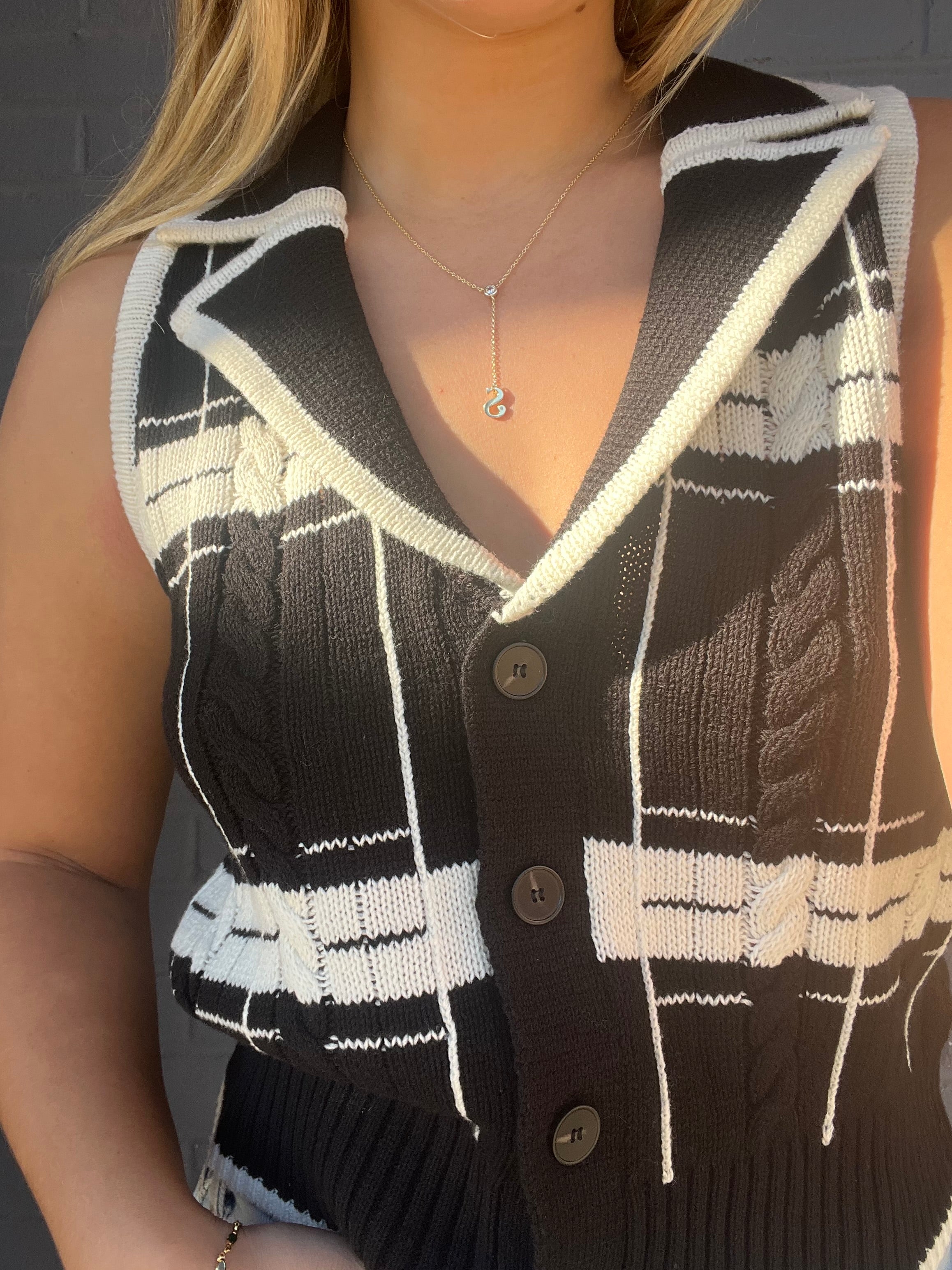 Eden Specialty Stitch Sleeveless Vest