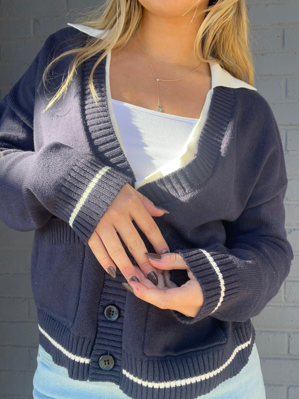 Franki Collared Twofer Cardigan