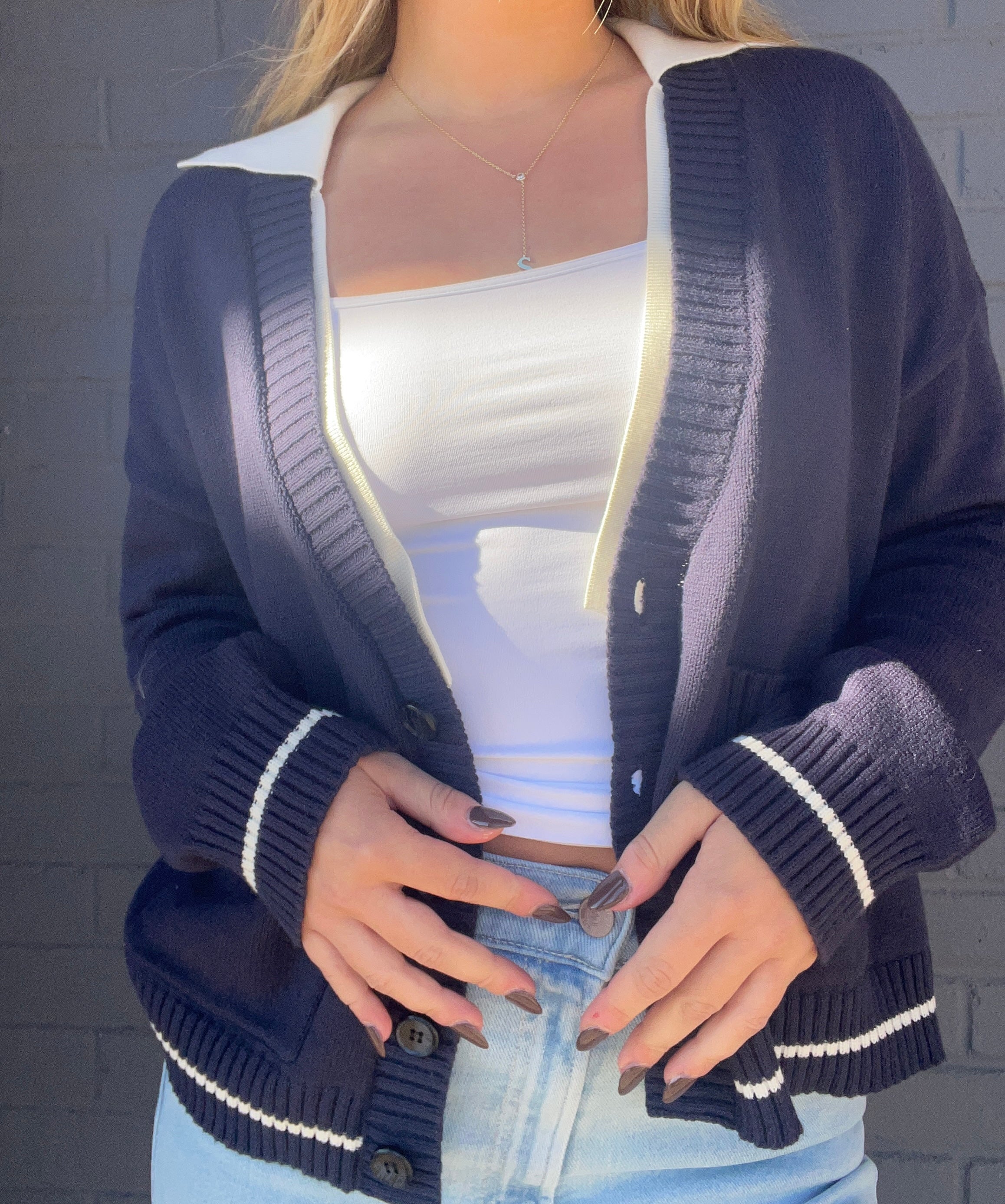 Franki Collared Twofer Cardigan