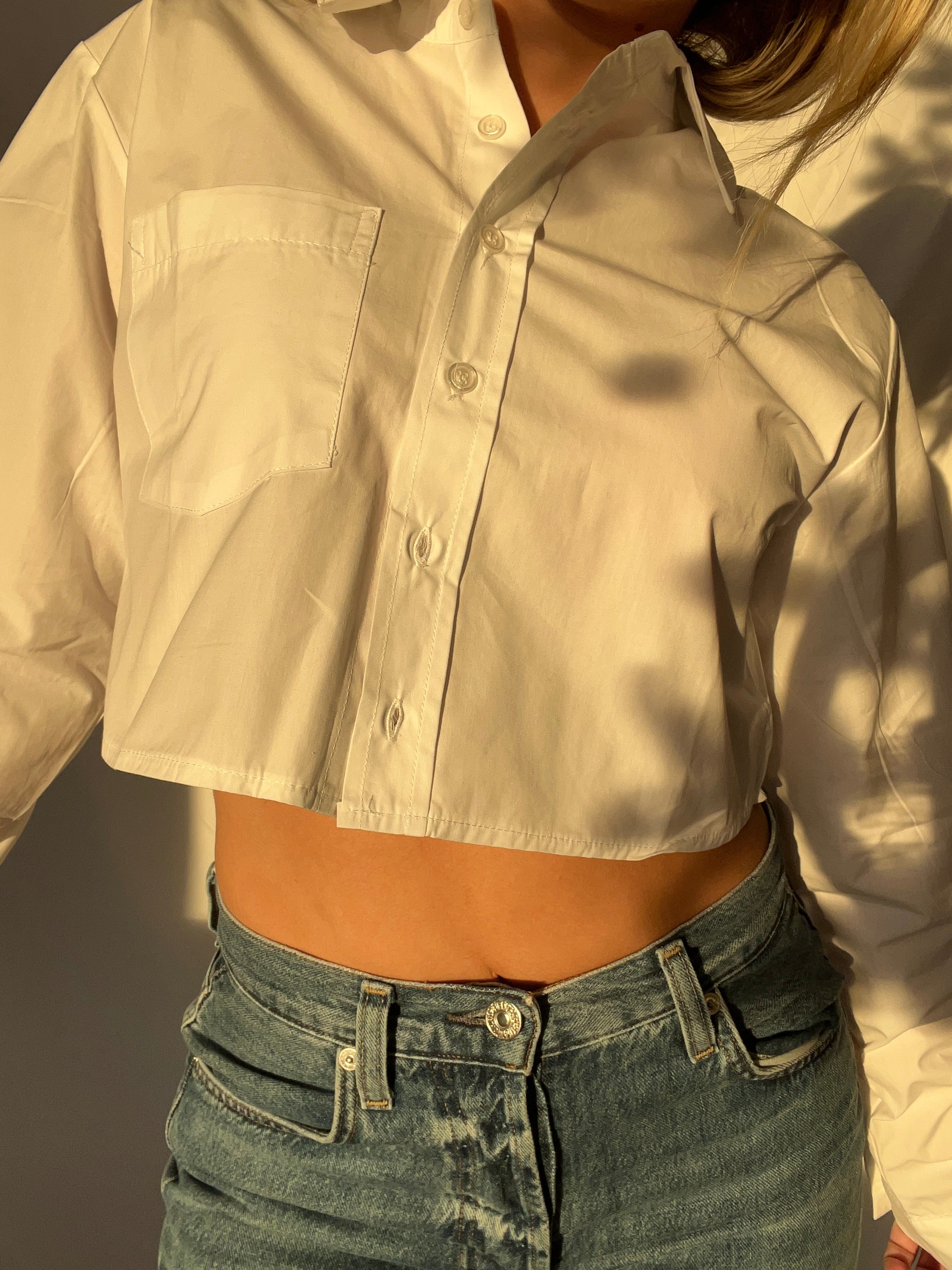 Fergul Gomlek Cropped Button Down