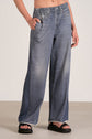 Olivia Denim Wide Leg Sweatpant