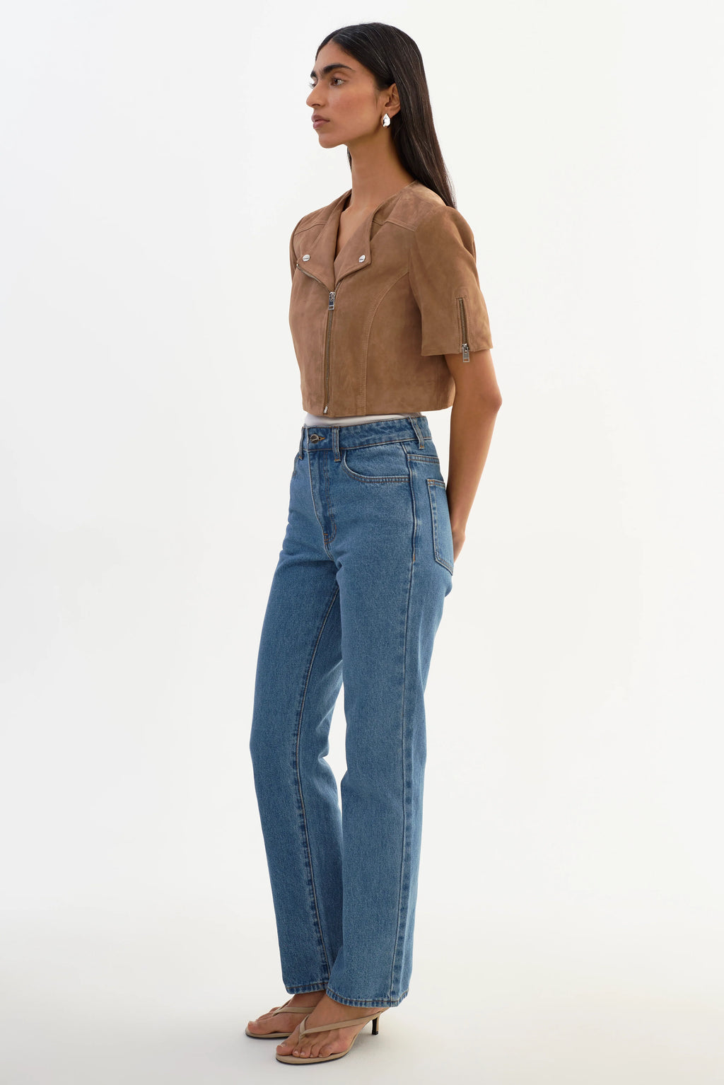Kirsi Suede Cropped Jacket - Clothes Horse