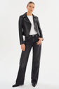 Pascale Fitted Faux Leather Jacket