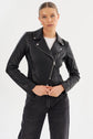 Pascale Fitted Faux Leather Jacket