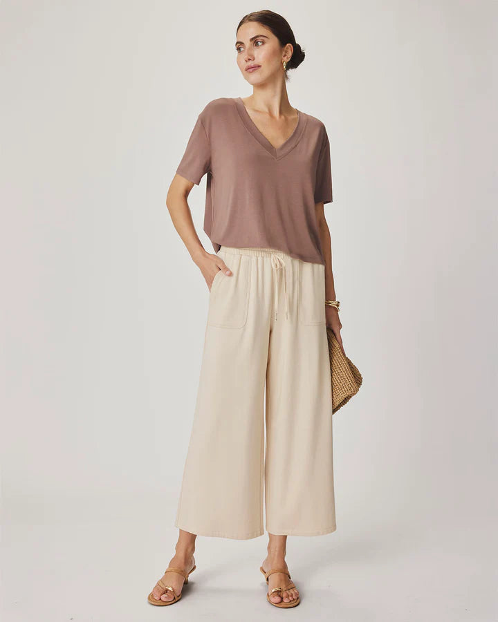 Kacey Bamboo Blend V-Neck Tee - Clothes Horse