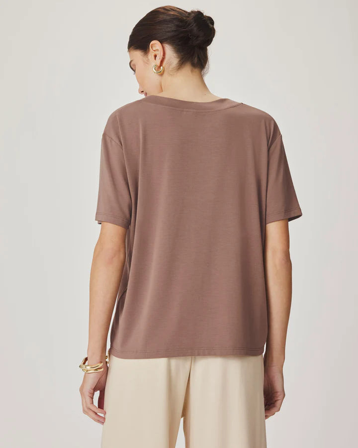 Kacey Bamboo Blend V-Neck Tee - Clothes Horse