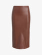 Faux Leather Midi Skirt