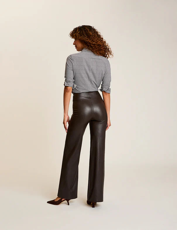 Faux Leather Wide Leg Pant