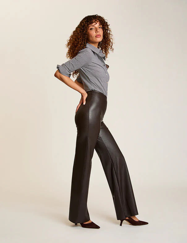 Faux Leather Wide Leg Pant