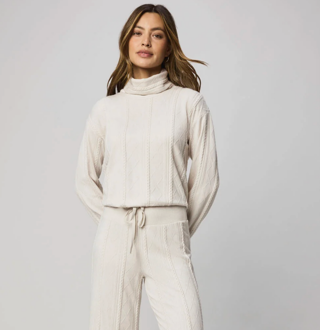 Cable Lounge Turtleneck Top