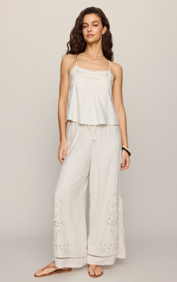 Lillie Embroidered Woven Tank