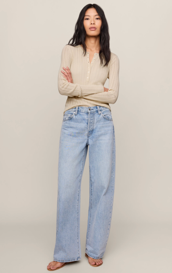 Rowena Fine Knit Henley