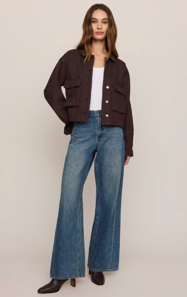 Rey Cropped Chore Denim Jacket