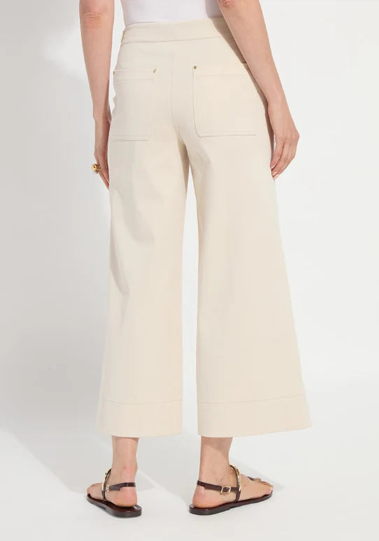 Nylah Detail Wide Leg Crop Pant - Clothes Horse