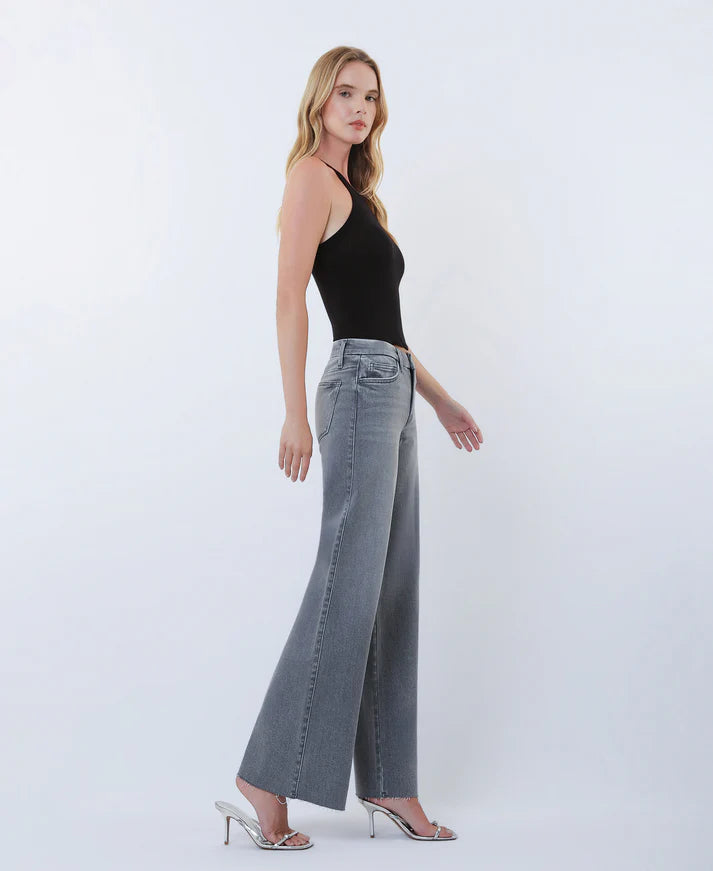 Mid Rise Wide Leg Jeans