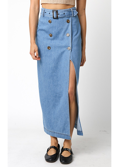 Susan Denim Maxi Skirt