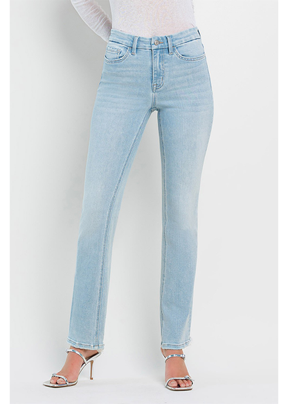 Well Connected - High Rise Distressed Hem Bootcut Jeans