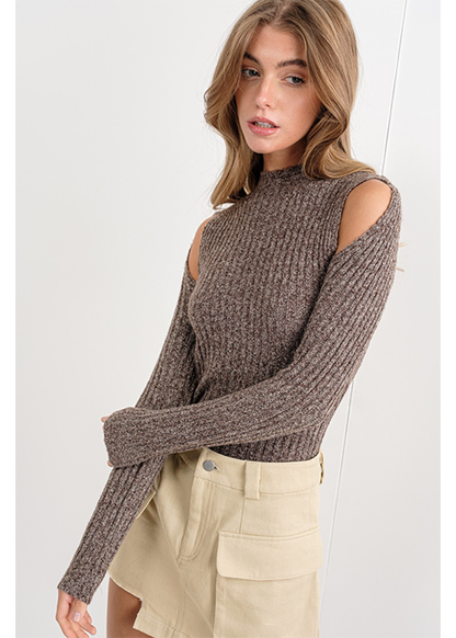 Hallie Cold Shoulder Sweater