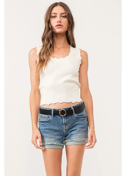 Padma Scallop Edge Top