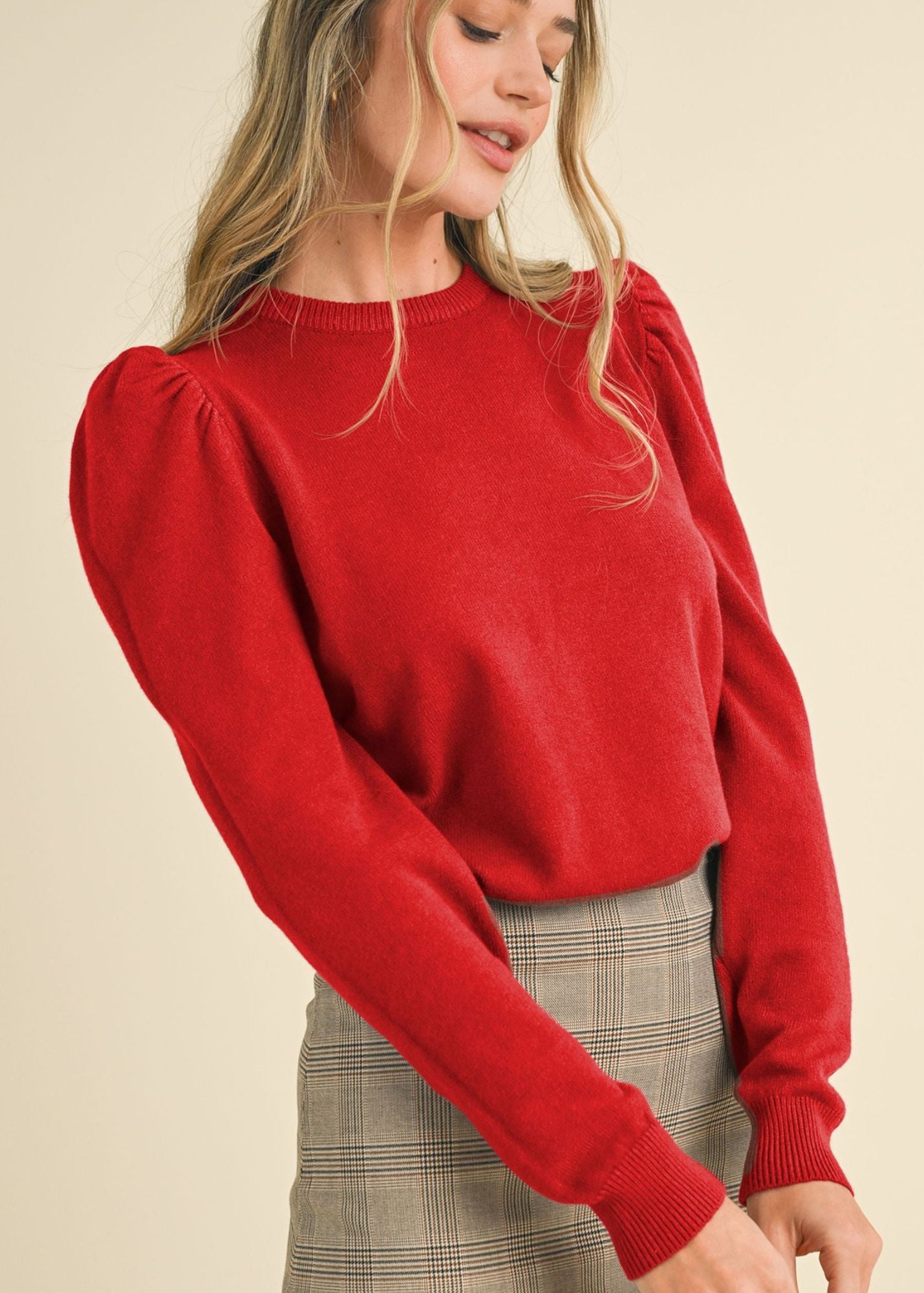 Amira Puff Shoulder Sweater