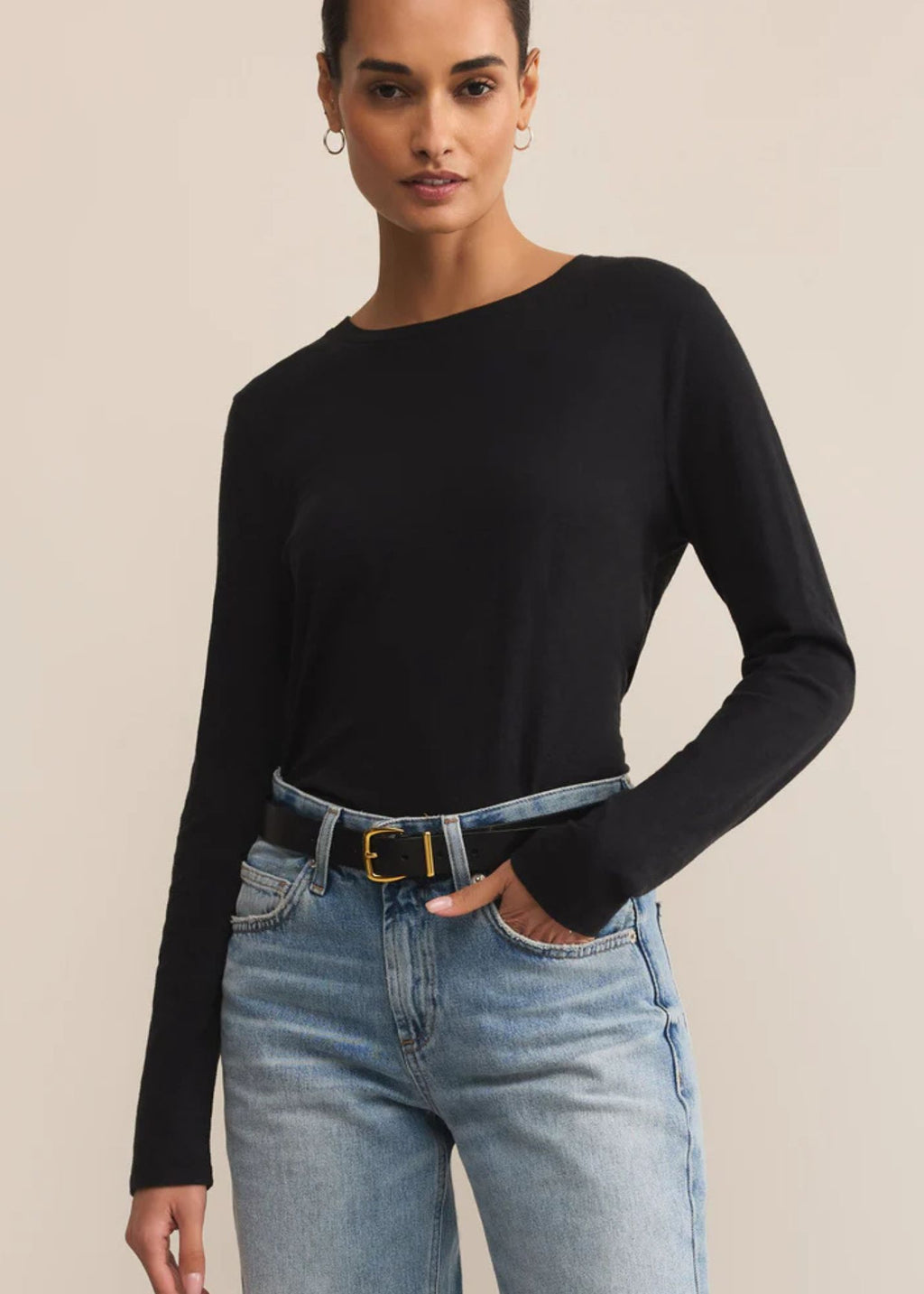 Modern Slub Long Sleeve Top