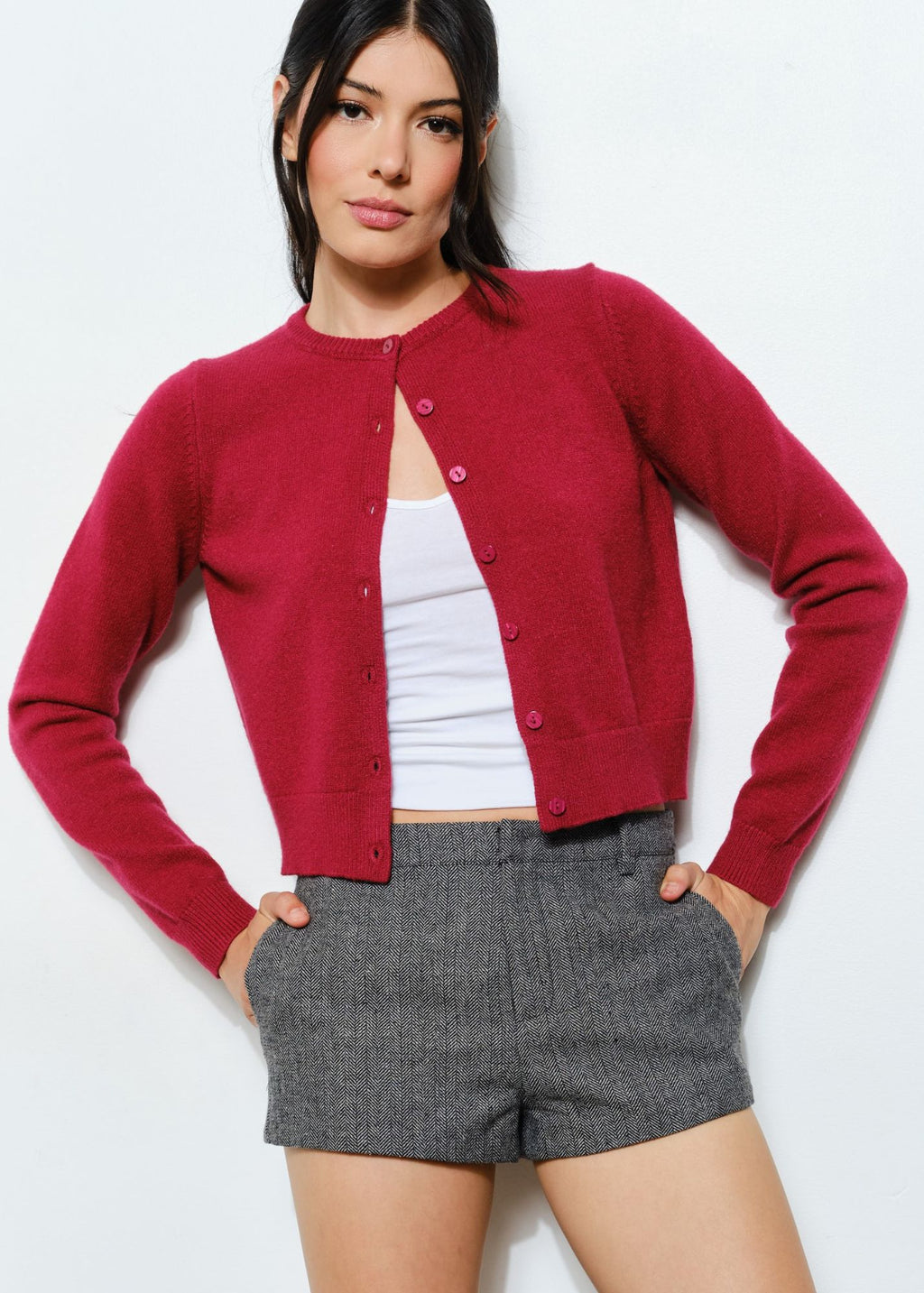 Amelia Knit Cardigan- Burgundy