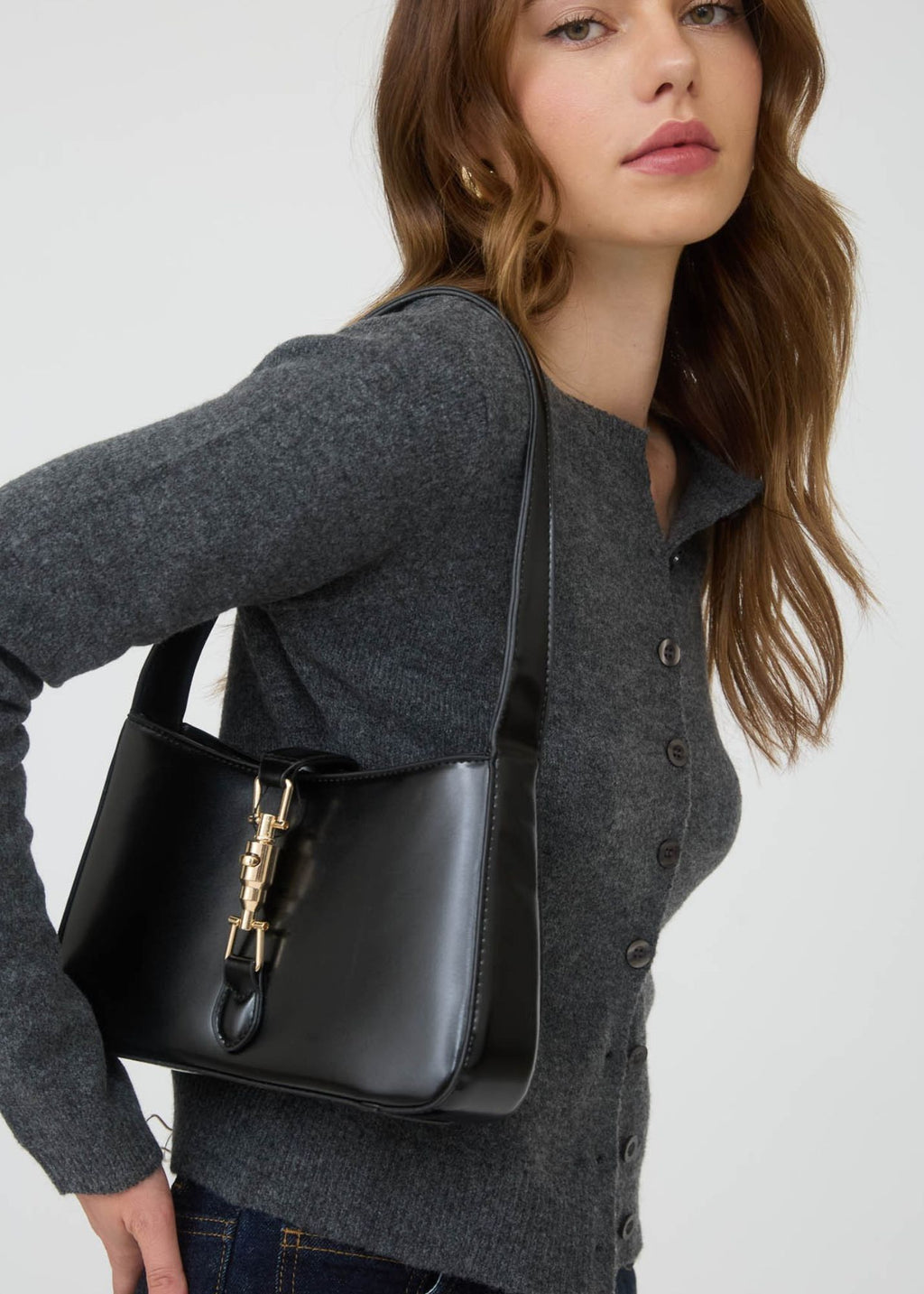 Emma Sweater Cardigan- Charcoal