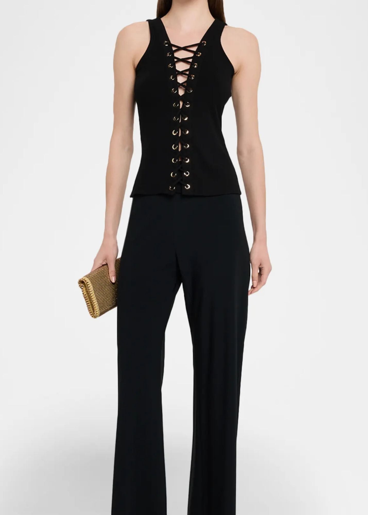 Rashelle Sleeveless Lace-Up Top