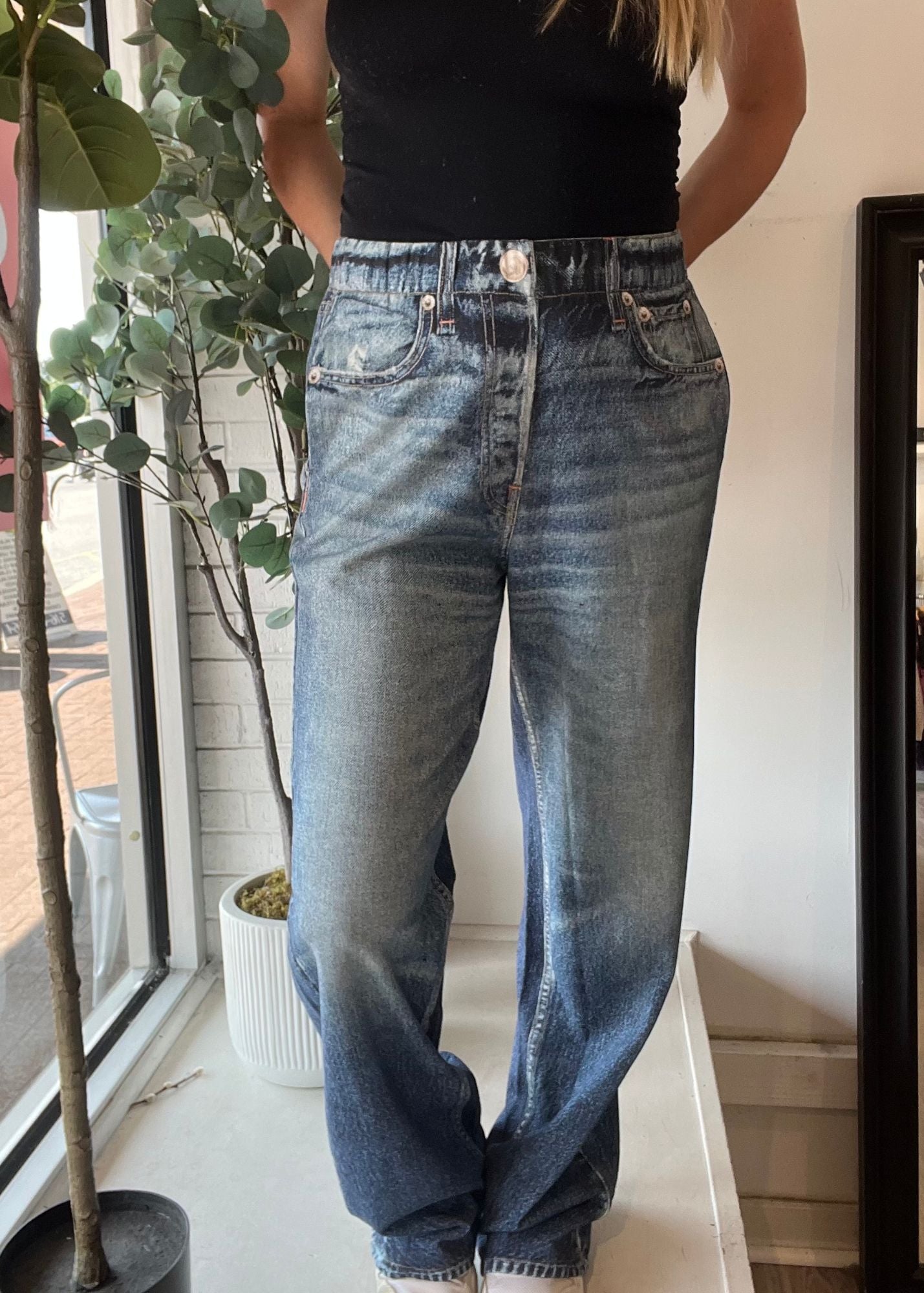 Ember Elastic Waist Jeans