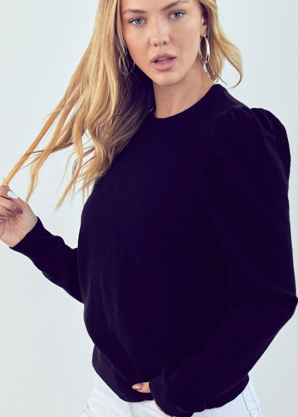 Amira Puff Shoulder Sweater