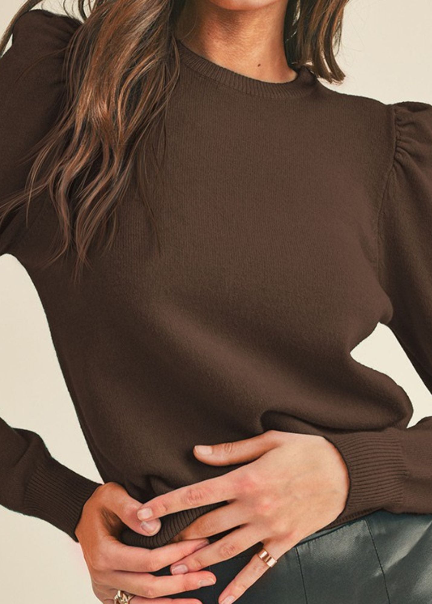 Amira Puff Shoulder Sweater