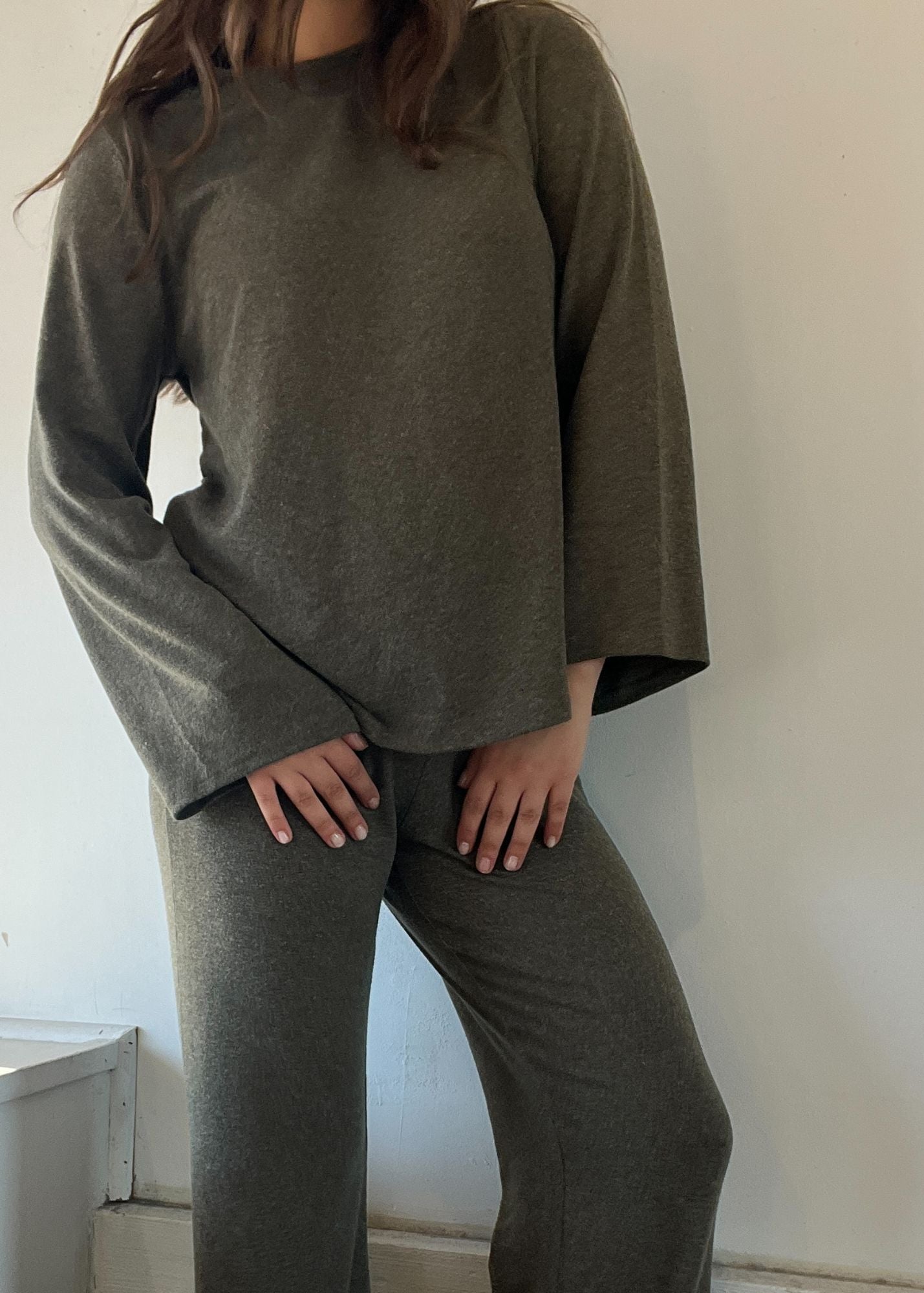 Camille Crew Neck Wide Sleeve Top