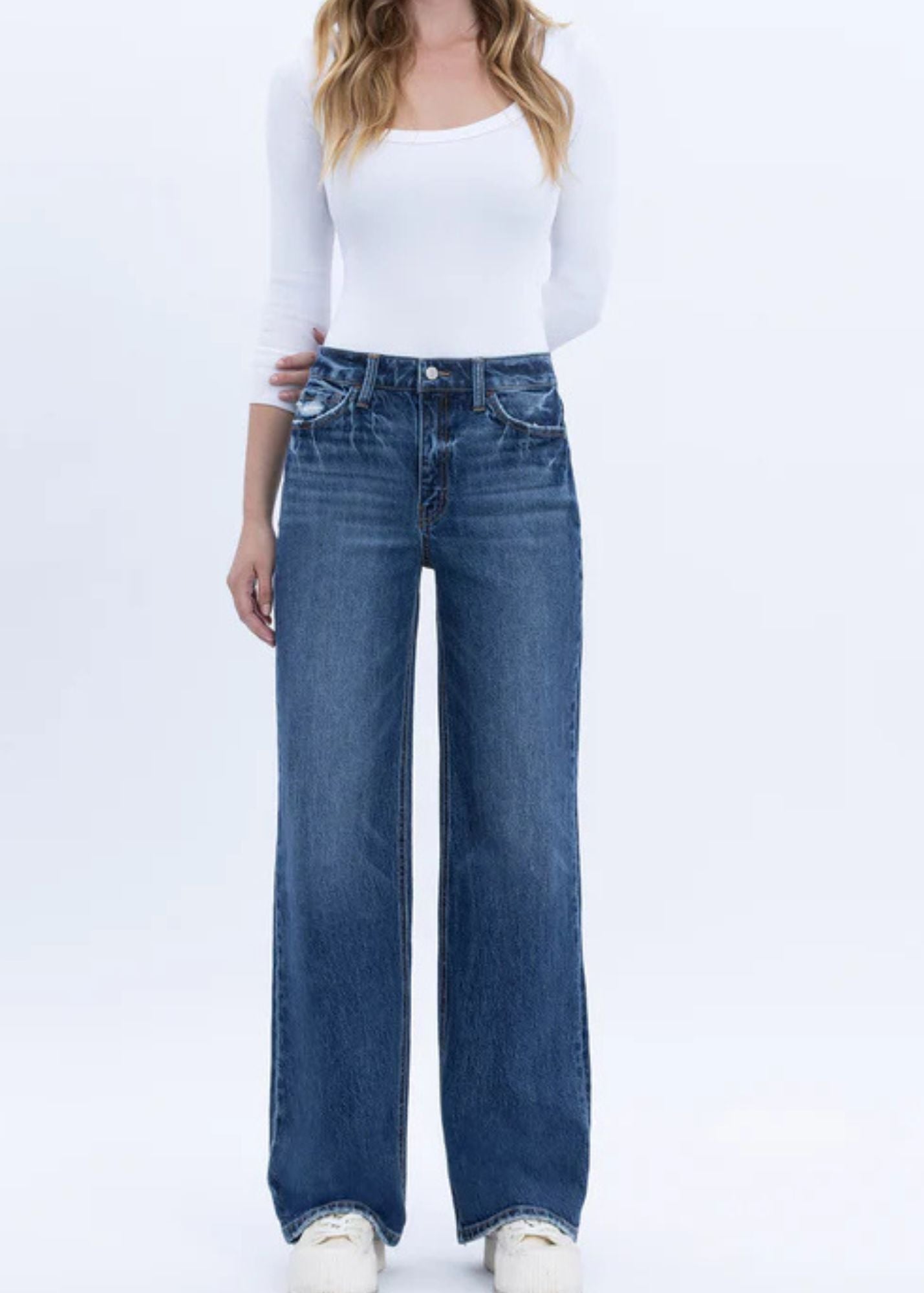 90's Super High Rise Wide Leg Jeans