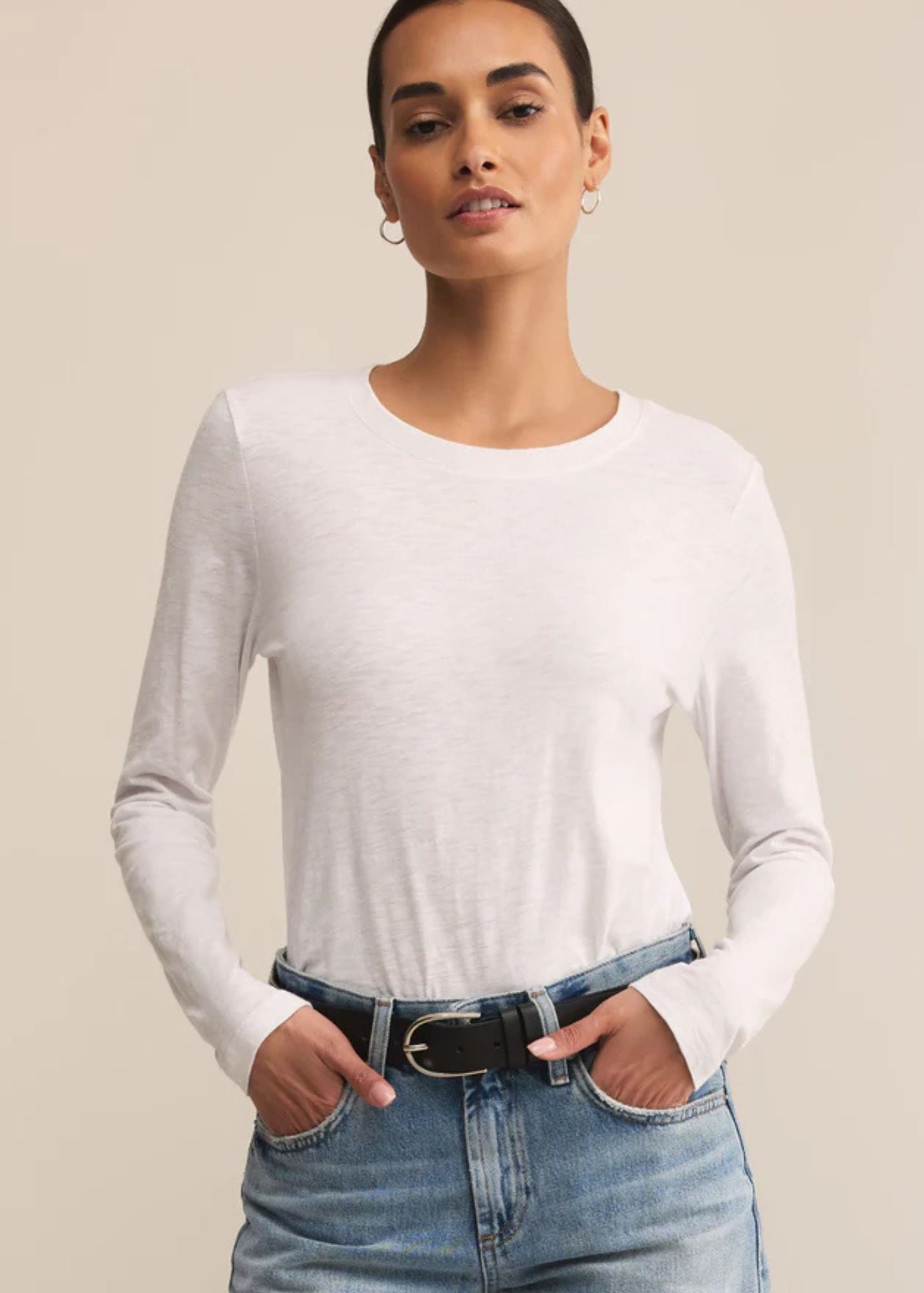 Modern Slub Long Sleeve Top