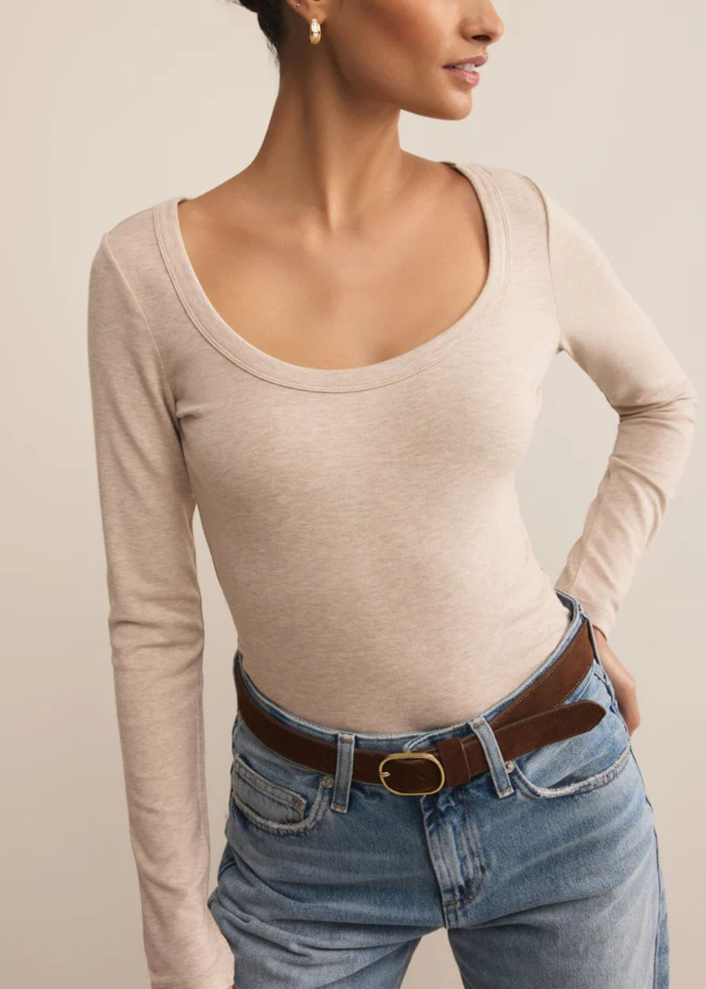 Second Skin Scoop Neck Top