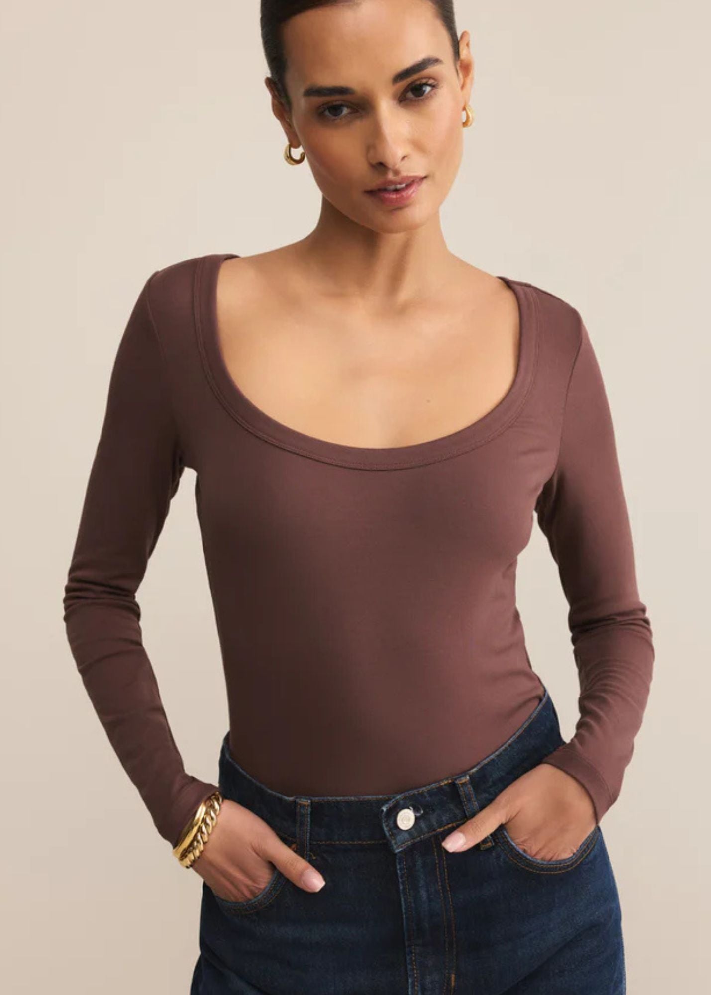 Second Skin Scoop Neck Top
