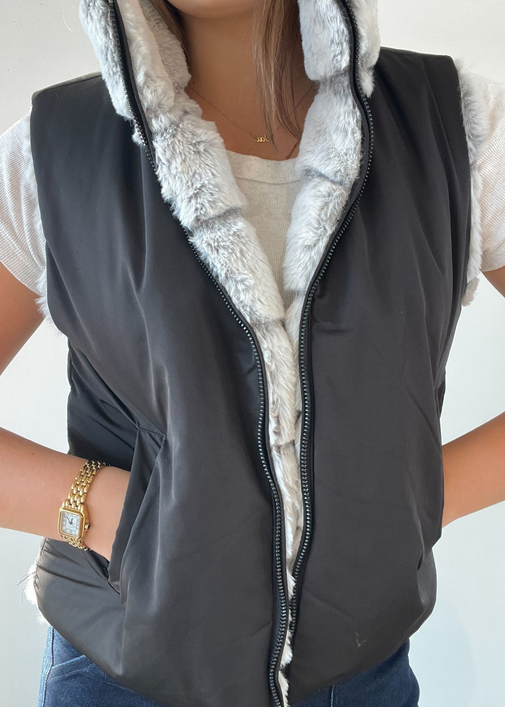 Romina Reversible Fur Vest