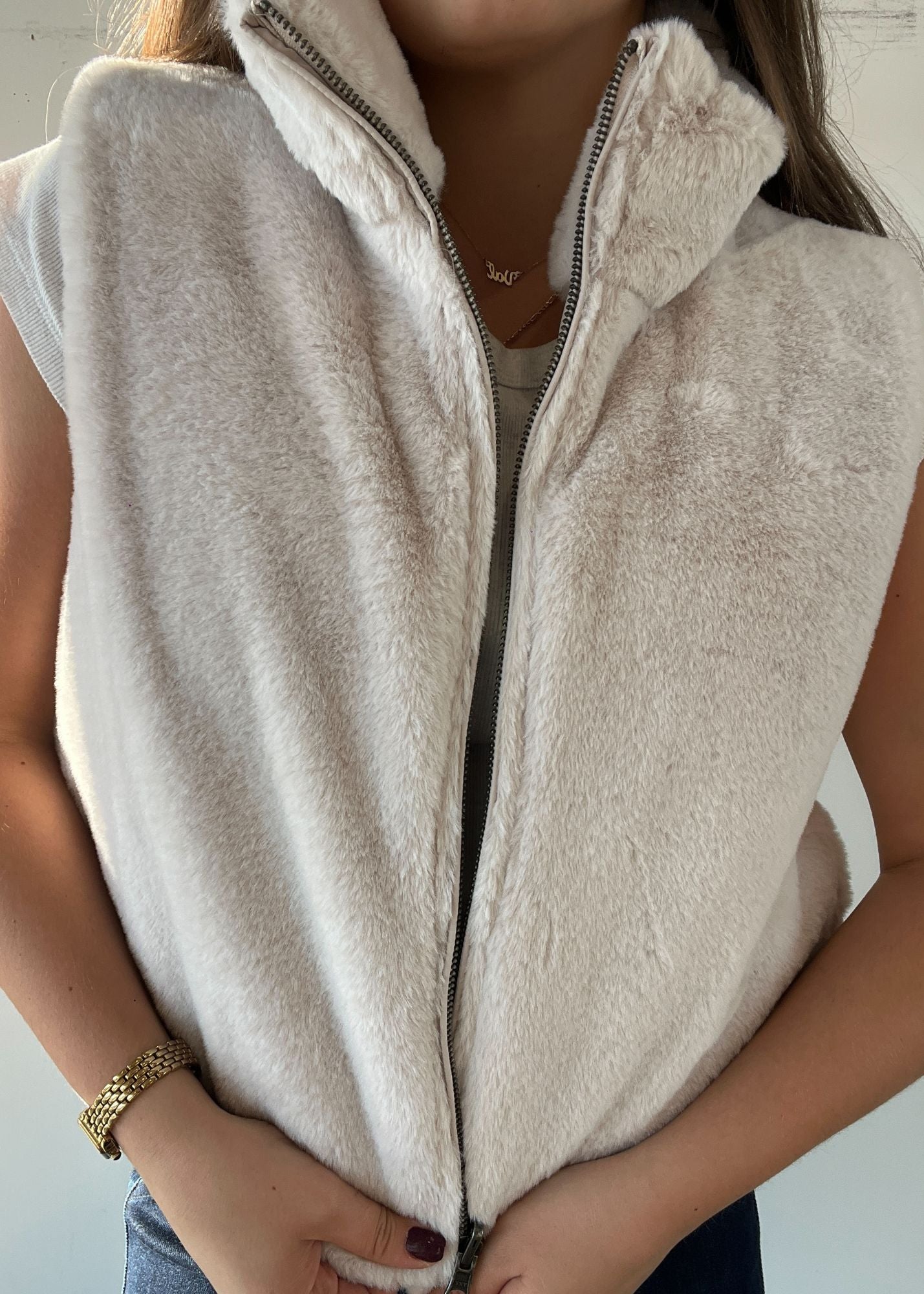 Macie Reversible Fur Vest