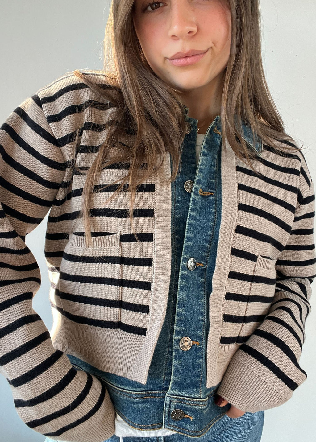 Rylie Denim Trim Jean Jacket