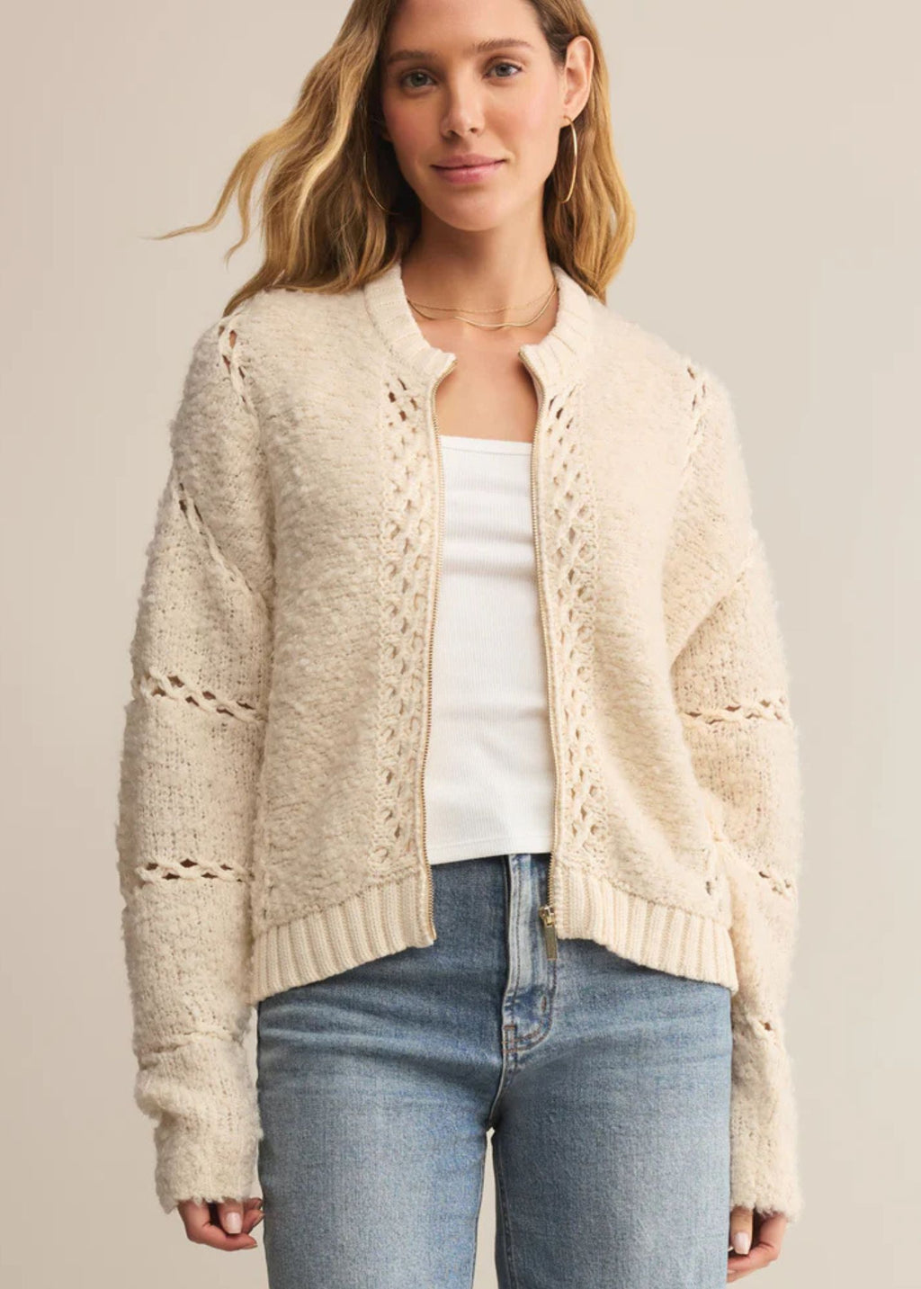 Sundance Zip-Up Sweater Jacket