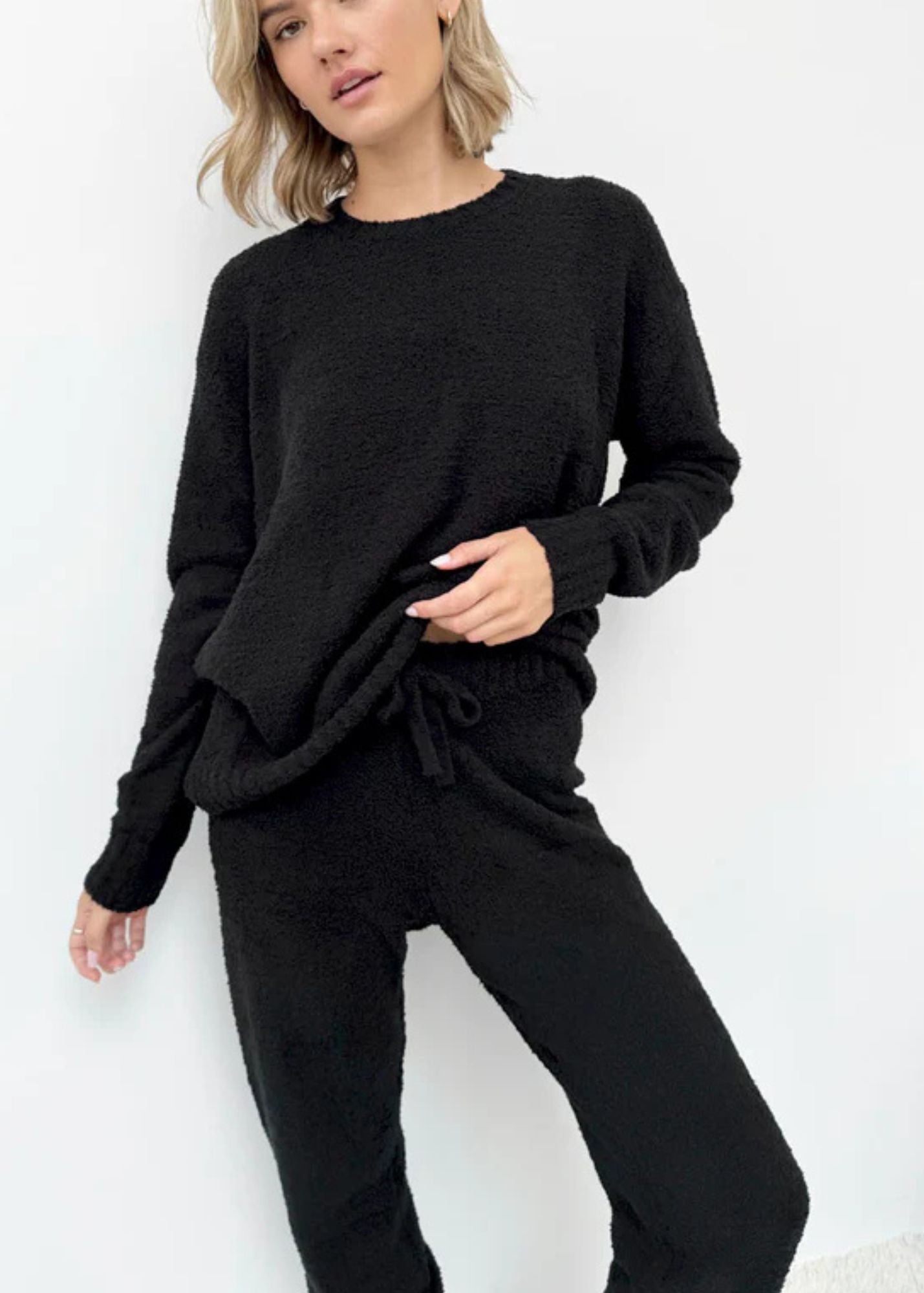 Fuzzy Sweater PJ Set