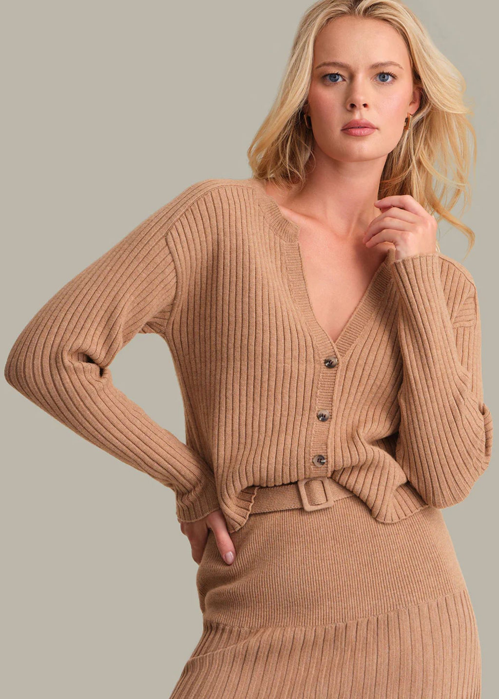Lorelai Cropped Rib Cardigan