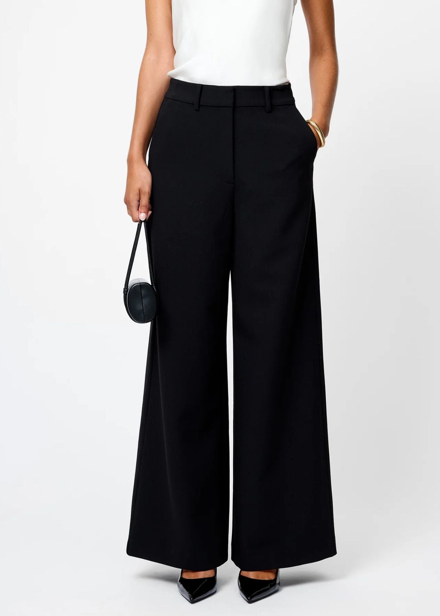 Azra Twill Wide Leg Pants