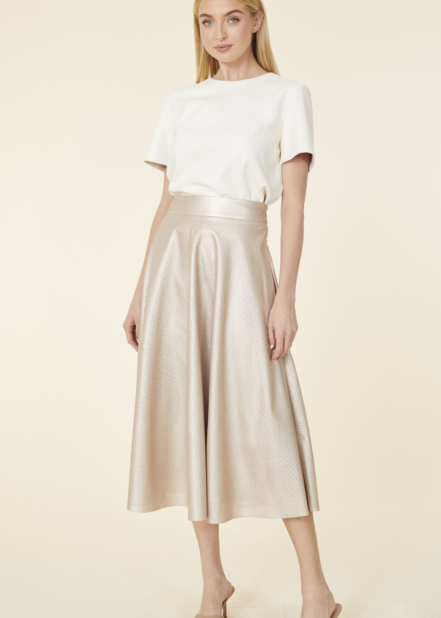 Cordelia Vegan Leather Midi Skirt