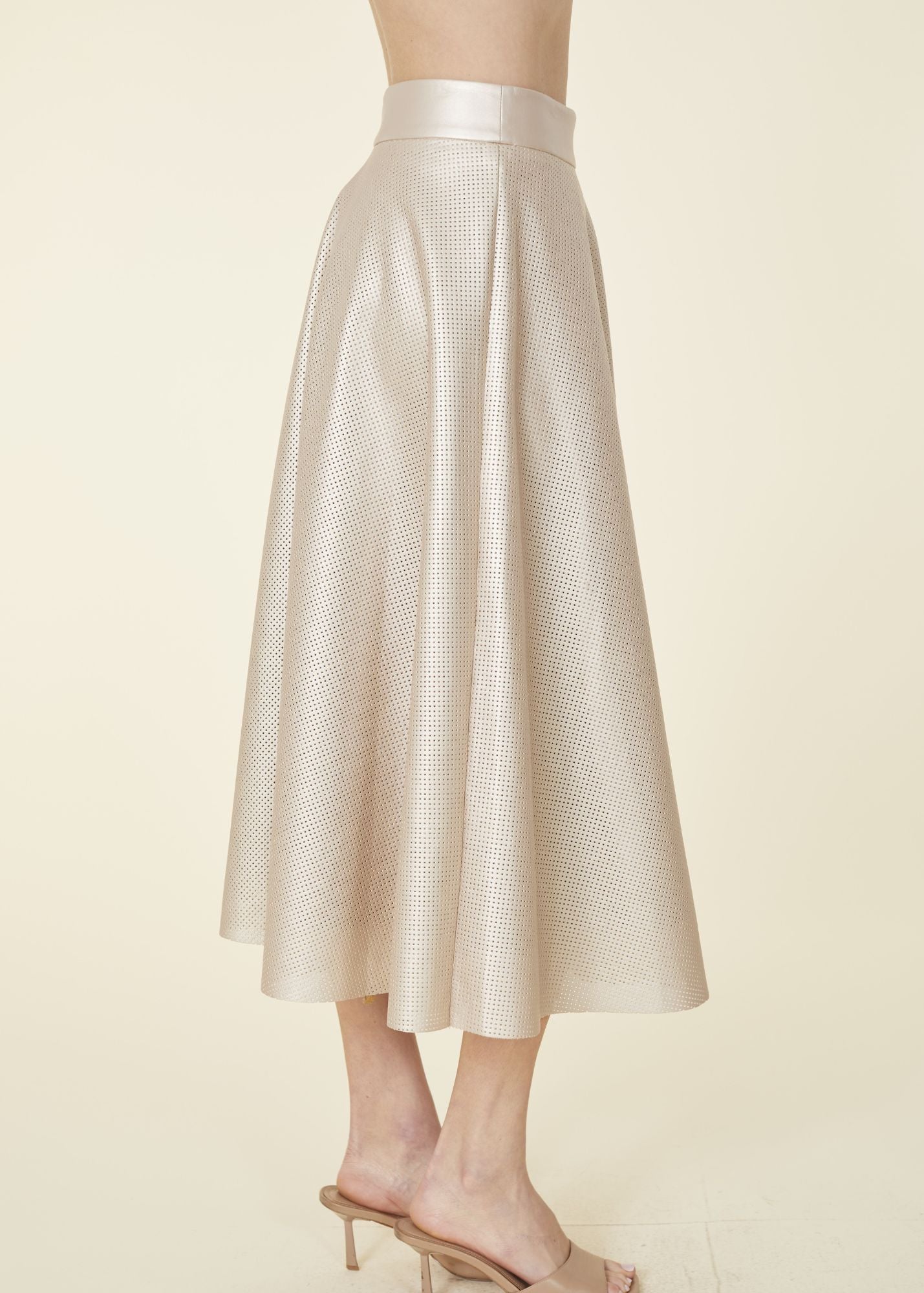 Cordelia Vegan Leather Midi Skirt