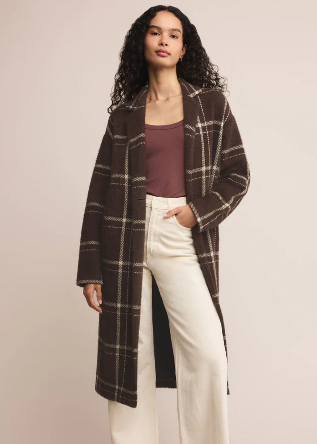 Mason Sweater Plaid Coat