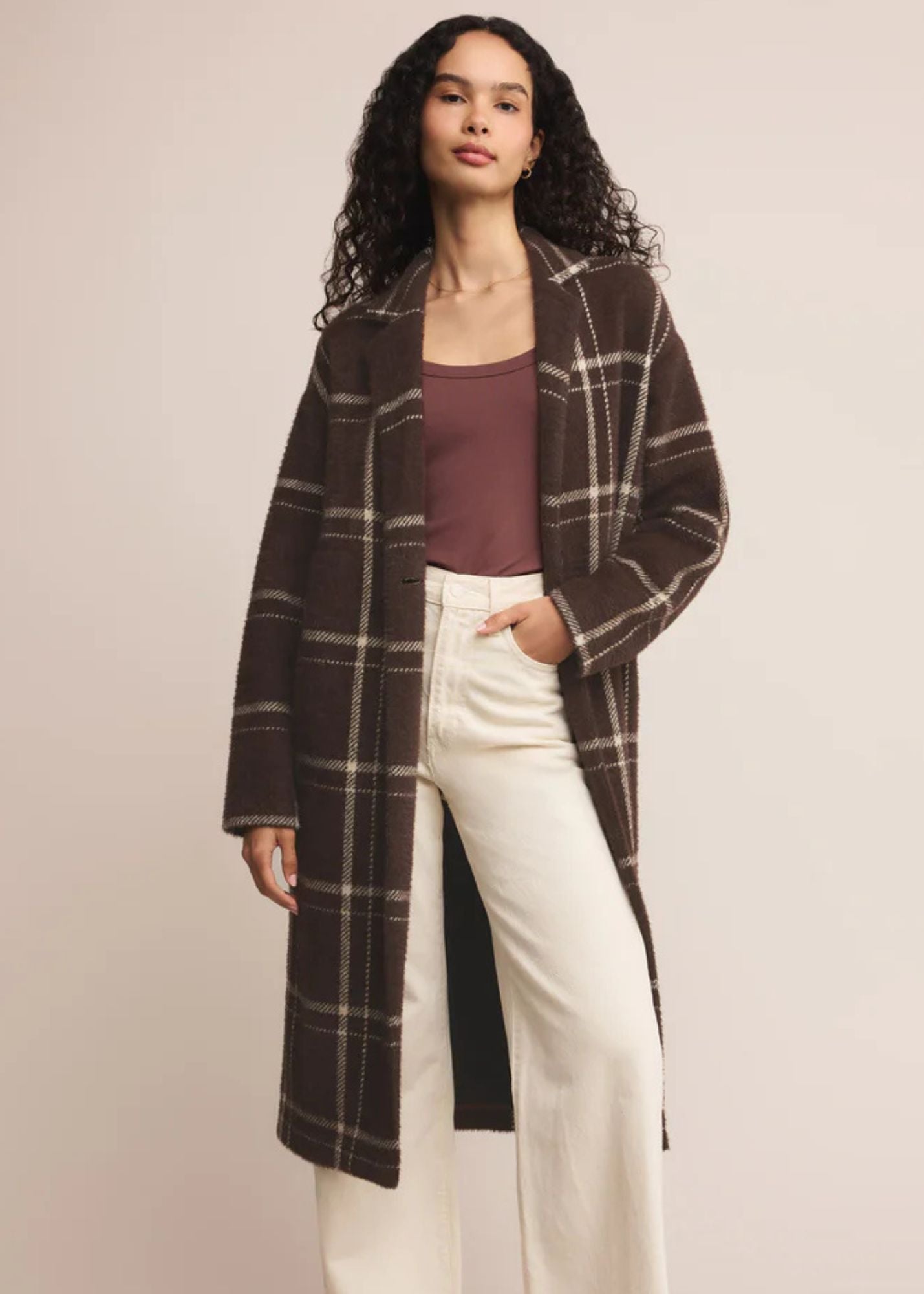 Mason Sweater Plaid Coat