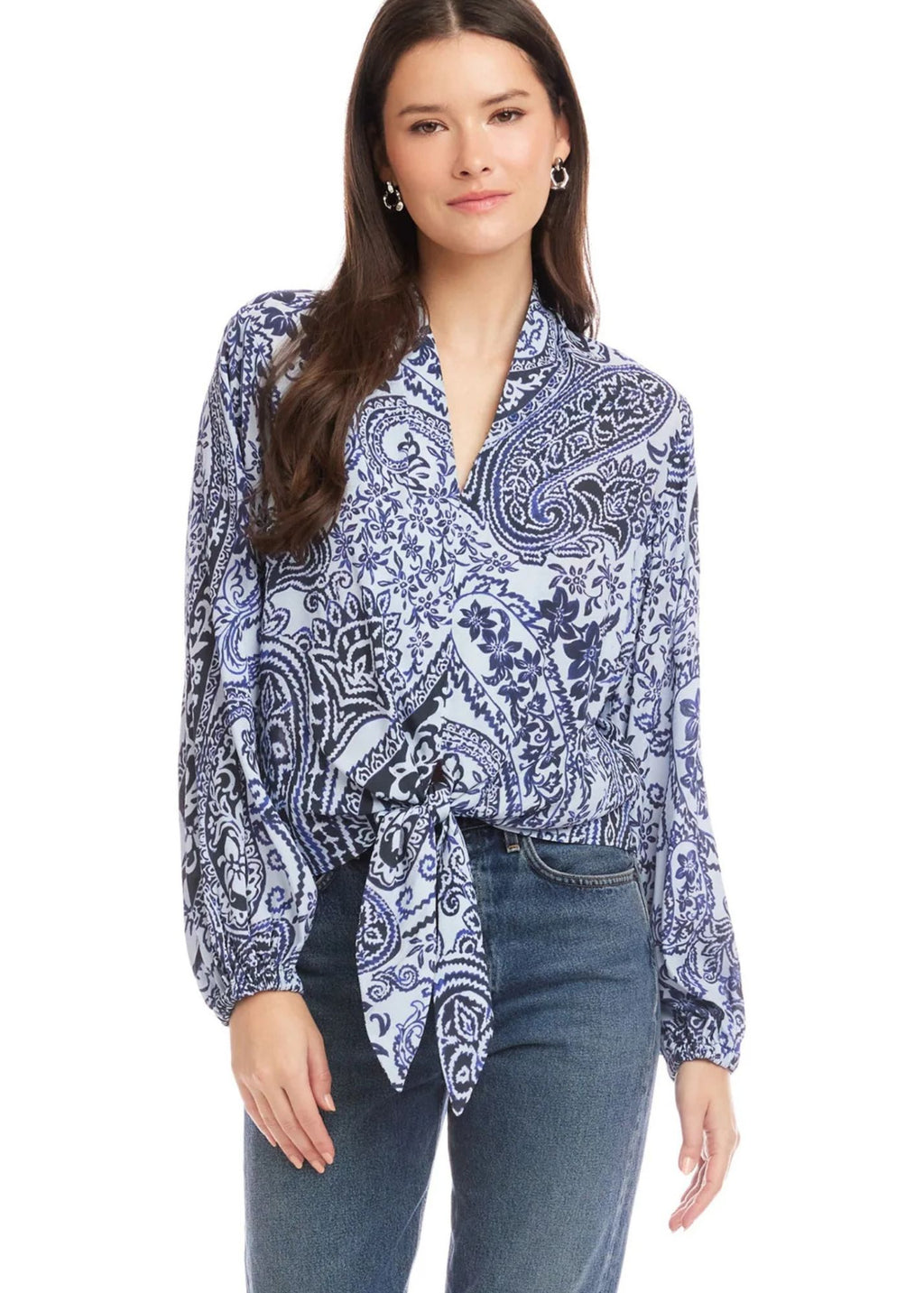 Scarlet Tie-Front Top