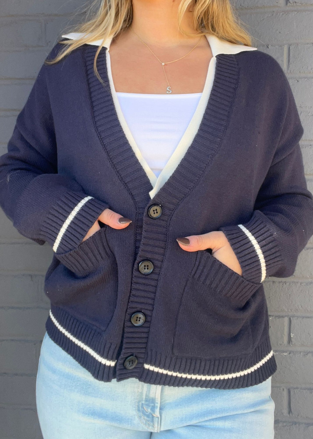 Franki Collared Twofer Cardigan