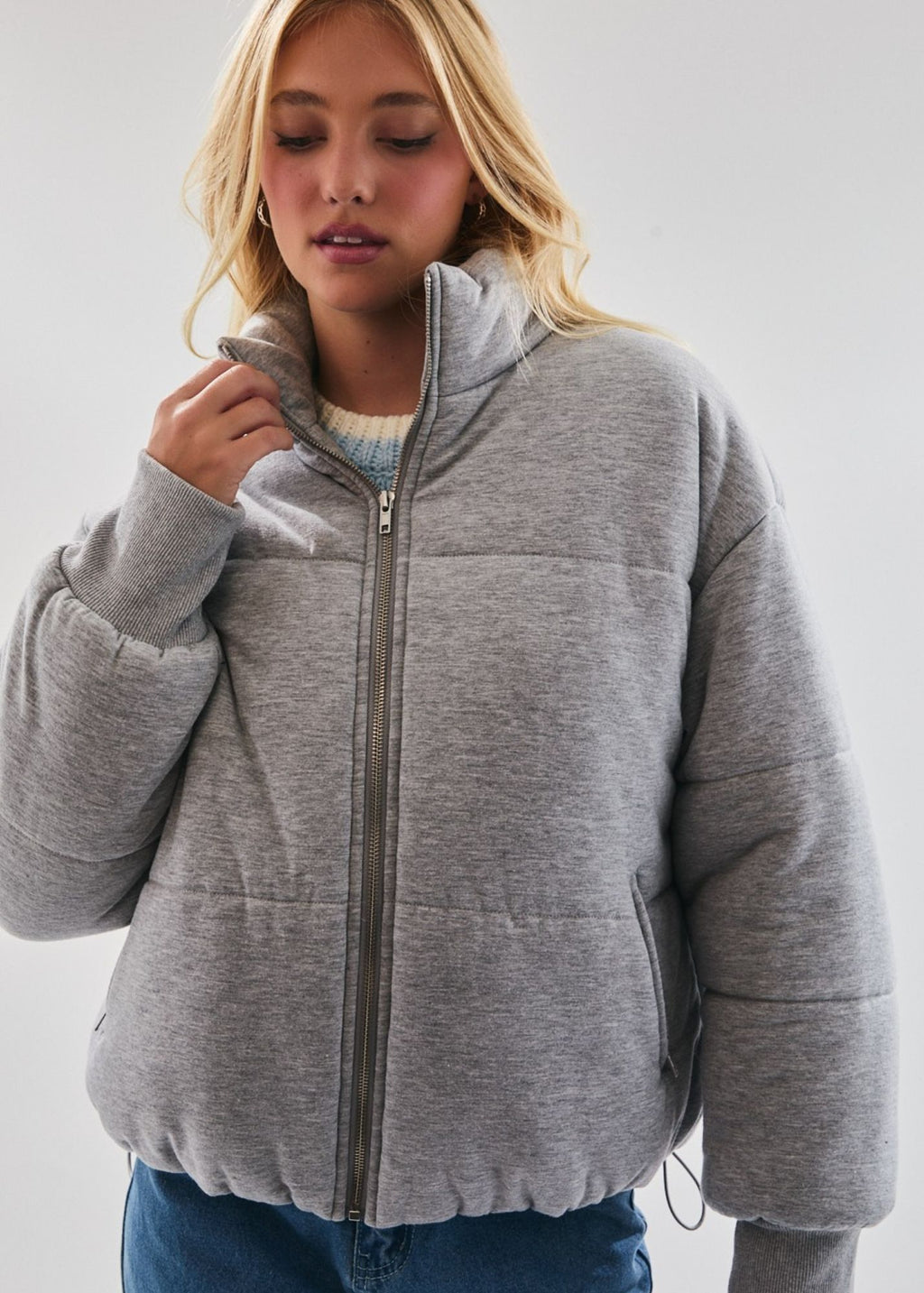 Jersey Puffer Jacket